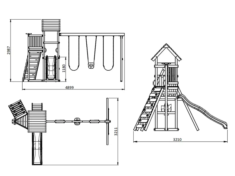 drawing of swing set