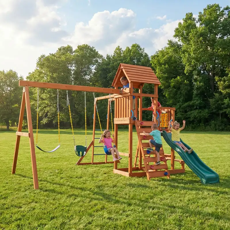 Wooden Outdoor Playset