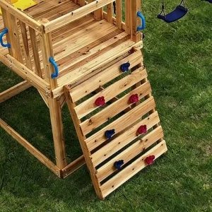 wooden swing set slide