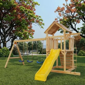 wooden swing sets for kids